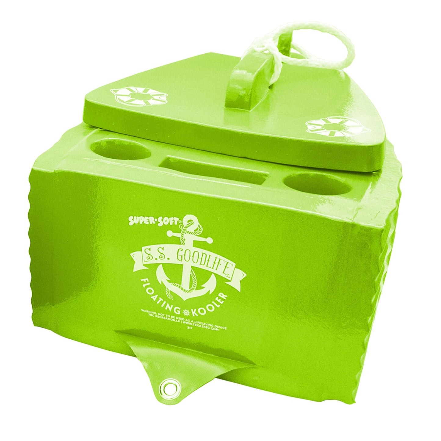 TRC Recreation Super Soft SS Goodlife Floating Kooler for Pool/Spa in Fierce Green
